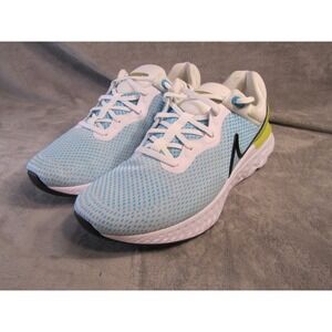 Nike Legend React 2 Running Shoes White Blue Lime Green AT1368-101 Mens 10.5